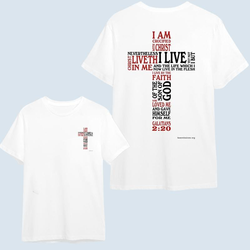 Christian T-Shirt/Hoodie Featuring Crucified with Christ T-Shirt/Hoodie Vintage for Men and Women, Unisex Workwear Tee - Casual, Menswear