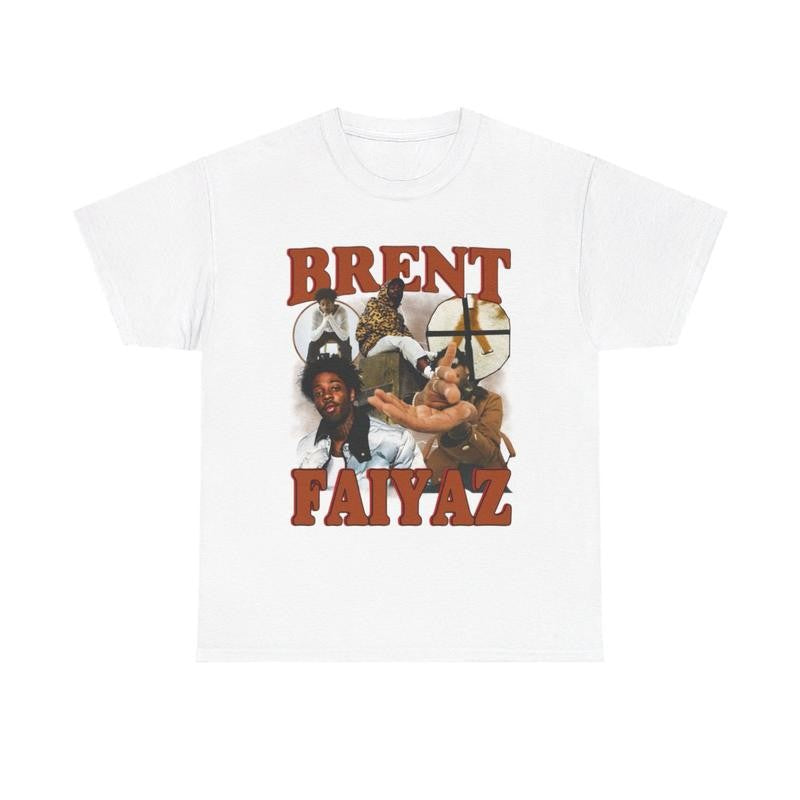 Brent Faiyaz Vintage 90s Rap Tees , Sonder, Hip hop RnB Shirt Casual Cotton Menswear Top Classic Graphics Smooth Underwear Tshirt Streetwear