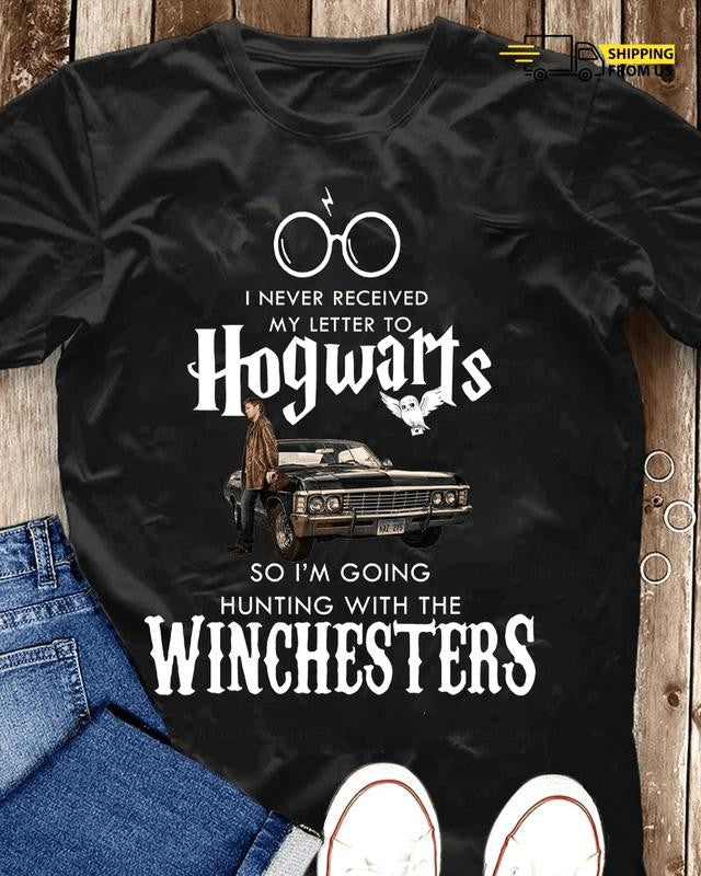Hogwarts T-Shirt, Winchester Shirt, Supernatural Tee, Winchester Bros Shirt, Dean Winchester Tee, Sam And Dean Shirt, Unisex Adult Tshirt For Mens, Womens