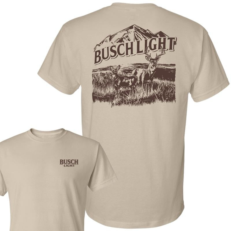 Busch Light Wildlife Deer 2-Sided T-Shirt, Summer T-Shirt, Unisex T-Shirt, For Men, For Women