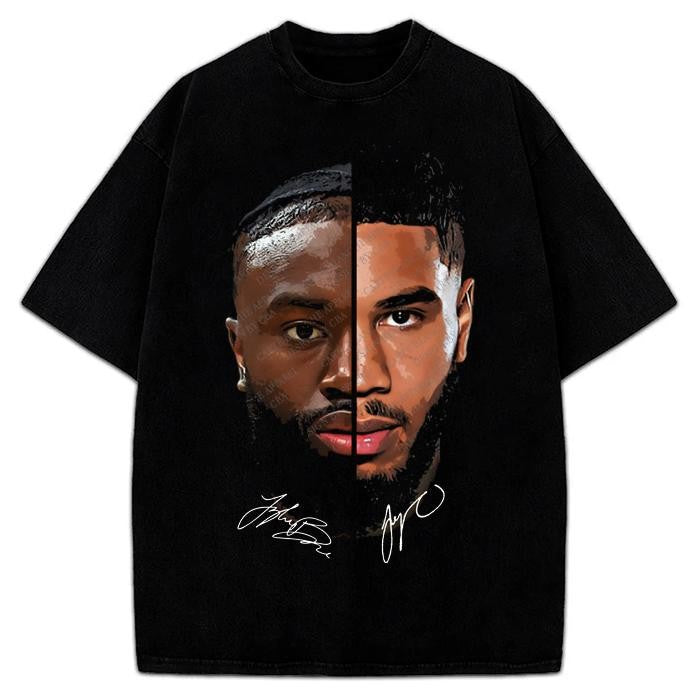 Jaylen Brown And Jason Tatum Duo T-Shirt Boston Basketball Custom Design Graphic T-Shirt
