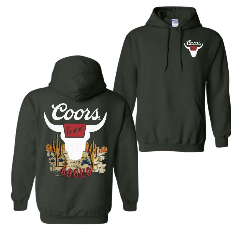 Coors Banquet Desert Shirt Hoodie, Coors Bull Head Cowboy Hoodie, Unisex Hoodie, Graphic Tees For Women And Men, Gifts For All