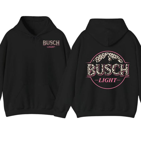 Busch Light Leopart Logo Hoodie and T-shirt, 2 side - Busch Light Hoodie, Unisex Appeal, Every Color Available, For Men & For Women Hoodie