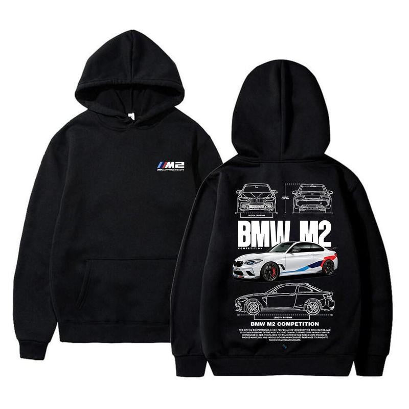 BMW M2 Unisex Hoodie, BMW Seri Pullover Hoodie, Car Merch, Streetwear Clothing, For Men, For Women, Car Enthusiast Shirt, Car Clothing Cotton Menswear