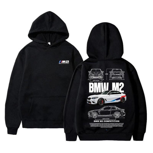 BMW M2 Unisex Hoodie, BMW Seri Pullover Hoodie, Car Merch, Streetwear Clothing, For Men, For Women, Car Enthusiast Shirt, Car Clothing Cotton Menswear