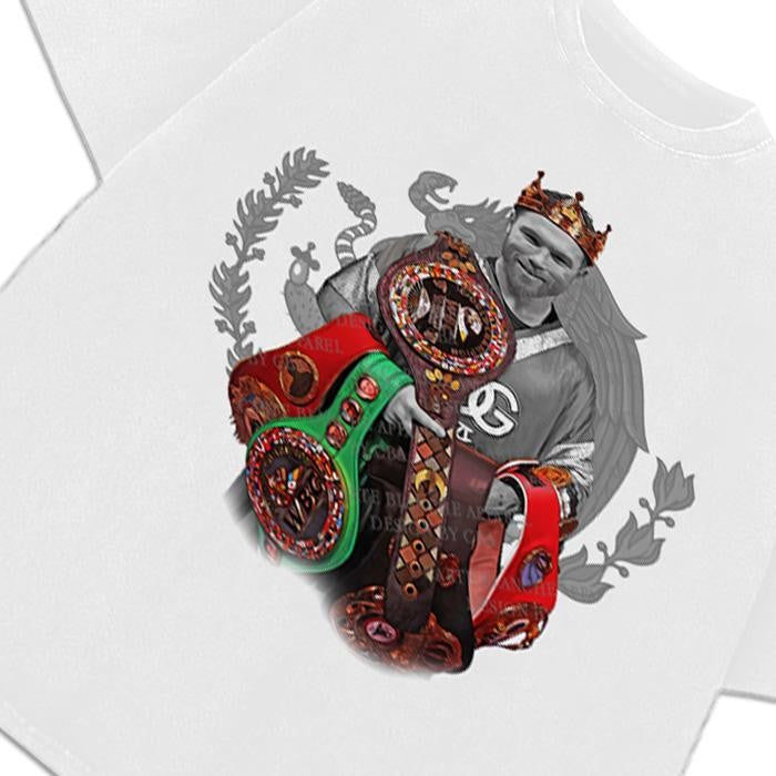 Canelo Alvarez Undisputed King Mexico Goat Saul Alvarez Boxing Vintage Style Graphic Design T-Shirt Cotton Menswear