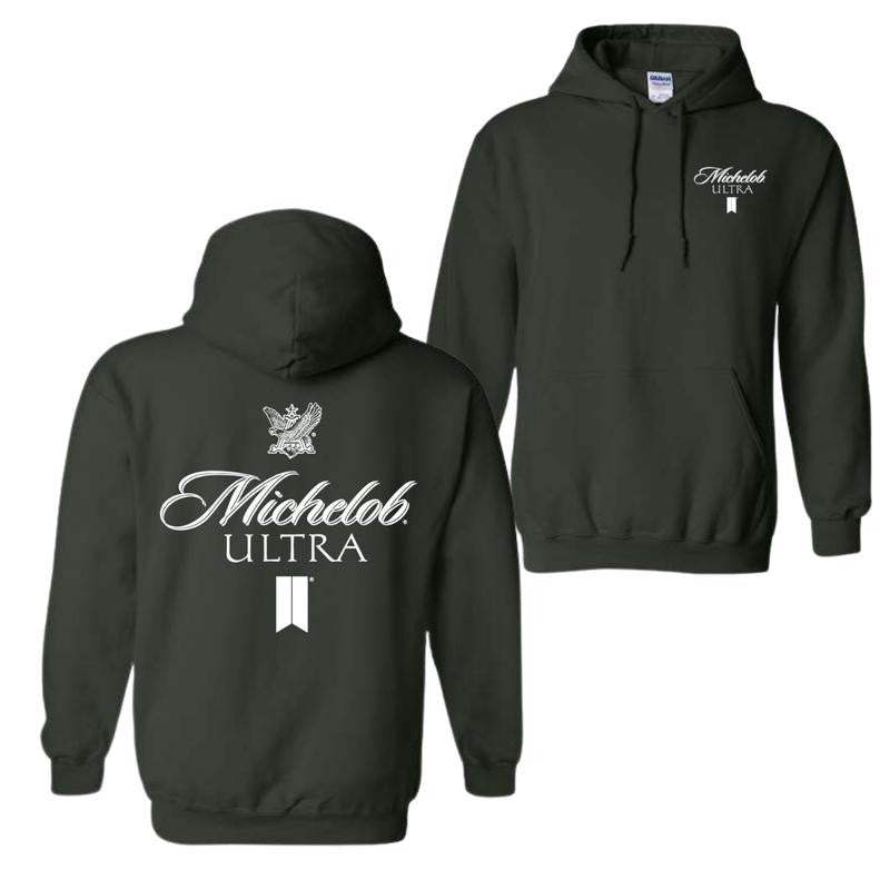 Michelob Ultra Hoodie - Sleek Black Logo Design for Beer Enthusiasts, Perfect for Fans of the Classic Ultra Beer, Unisex Hoodie for Man and Women
