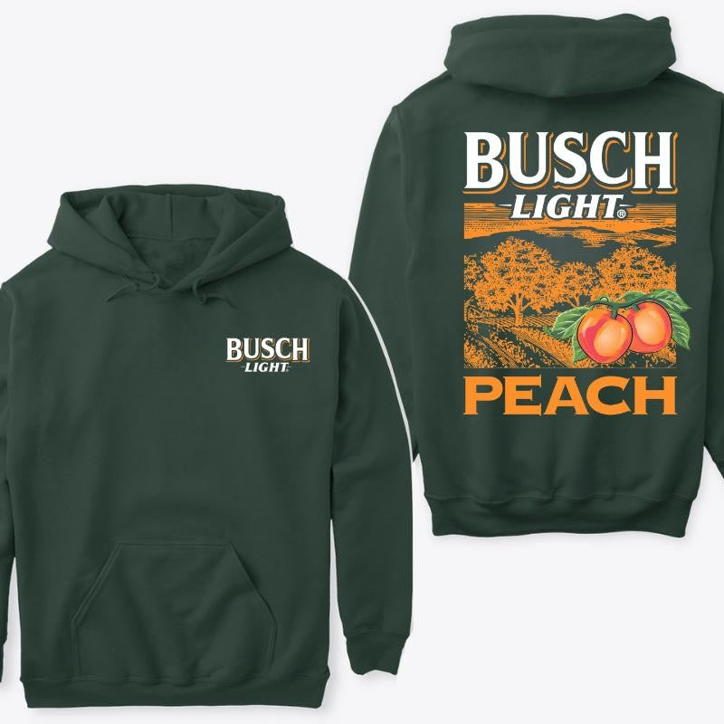 BUSCH LIGHT, BEER, Peach Scenic HOODIE, For Men, For Women, Casual Graphic, Fashion Men's Top for Daily Wear
