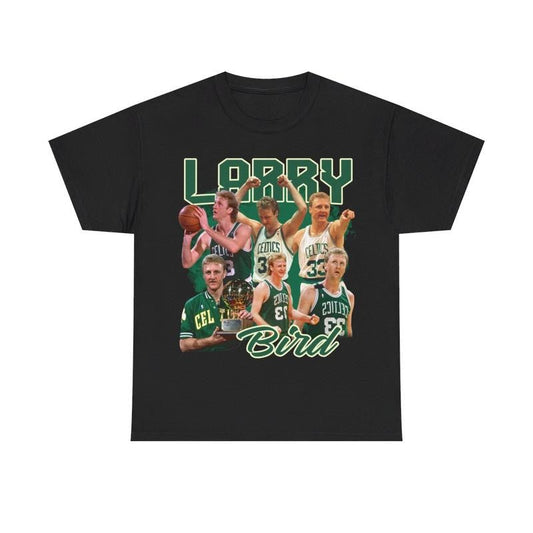 Vintage 90s Basketball Bootleg Style T-Shirt, Larry Bird Graphic T-Shirt, Larry Bird Shirt, Retro Basketball Shirt, Vintage Sport Tee Casual Classic Cotton Menswear Top Tshirt Oversized Smooth Streetwear Crewneck Shortsleeve