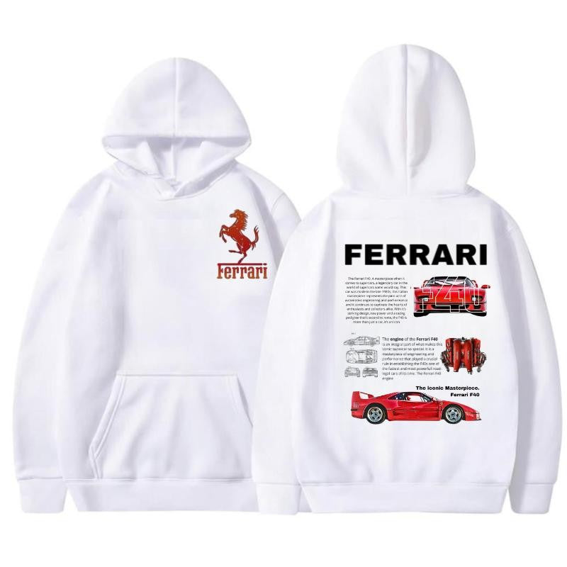 Ferrari F40 2 side T-shirt, Hoodie, Sweater, Shirt For Men, for Women, Car Enthusiast Shirt, Car Clothing Classic Cotton graphic  hoodies