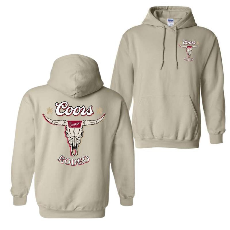 Coors Banquet Rodeo Graphic Hoodie, Unisex Hoodie, Full Color Hoodie, For Men, For Women