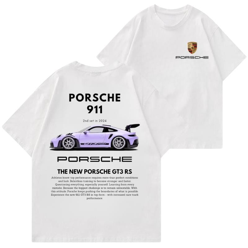 New Porsche 911 GT3 RS 2 side T-shirt, Hoodie, Sweater, Shirt For Men, for Women, Car Enthusiast Shirt, Car Clothing Classic Cotton graphic hoodies