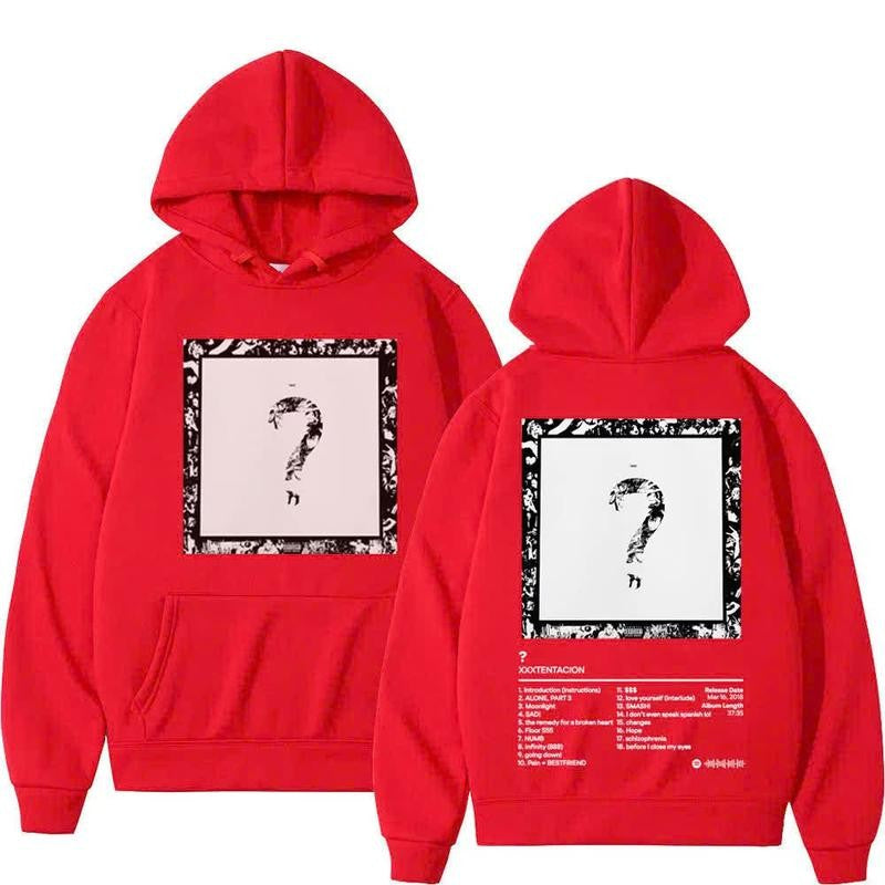 Xxxtentacion Unisex Blend Hoodie, High Quality Cotton And Polyester Frabic Crewneck Menswear