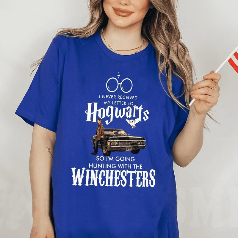 Hogwarts T-Shirt, Winchester Shirt, Supernatural Tee, Winchester Bros Shirt, Dean Winchester Tee, Sam And Dean Shirt, Unisex Adult Tshirt For Mens, Womens