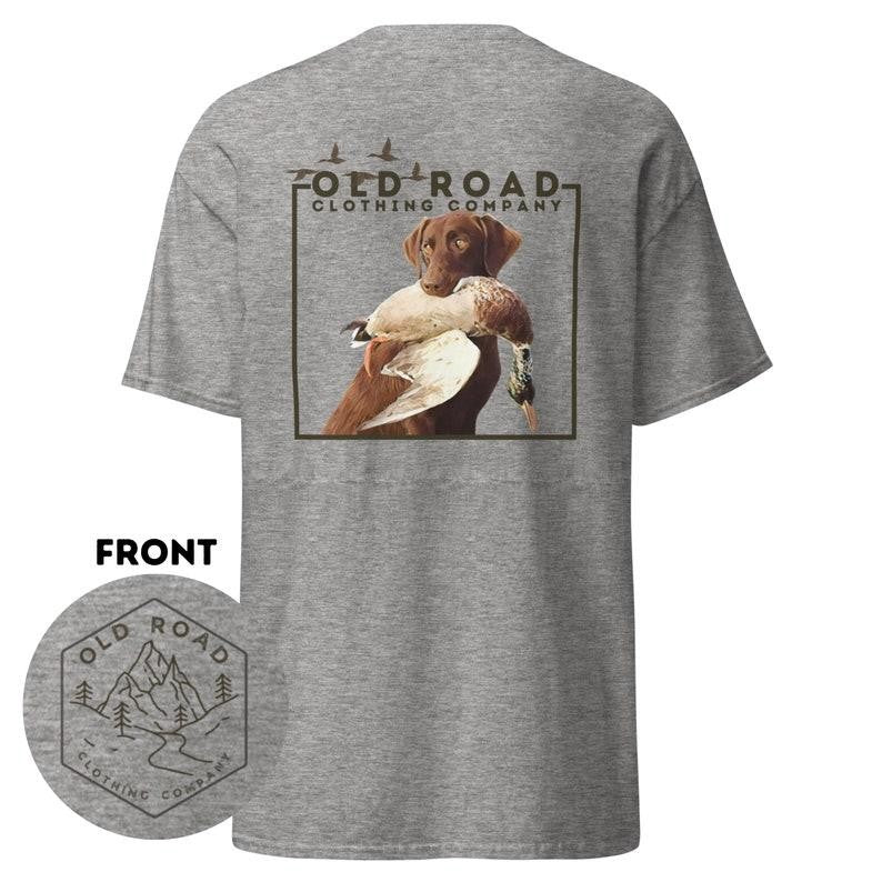 Graphic Old Road Duck Hunting T Shirt, Outdoors Dog Hunt Shirt, Love Hunt Summer Tee, For Men, For Women