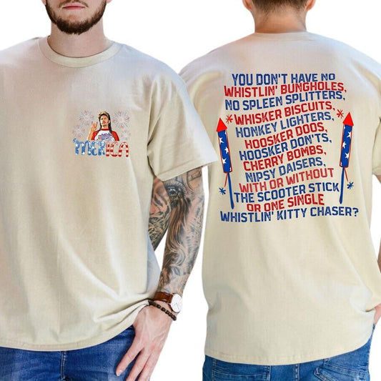 Casual, 2-sided Joe Dirt Merica July 4th Shirt Funny Joe, Full Color, For Men ,Gift For men, Casual.