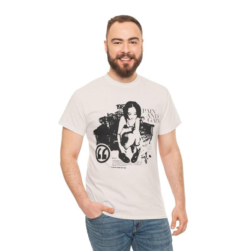 Pain Graphic Tee Hiphop Y2k Vibes Casual Classic Cotton Menswear Retro Shirt T-Shirt Top Vintage Comfy Streetwear Tshirt Soft