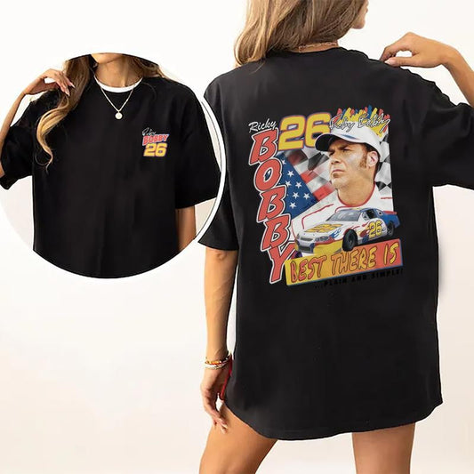 Vintage Shirt Talladega Nights Graphic 2 Sided Shirt, Comfort Clothing, Cotton Fabric Tshirt, Printed Women's Top, Casual Womenswear