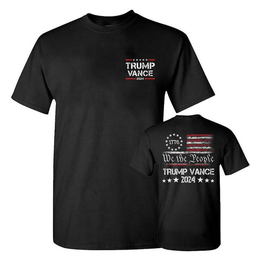 We The People Trump Vance 2024 Shirt, Trump Vance 2024 President Shirt, Trump Supporter Re-Election T-Shirt, Trump Supporters Unisex Cotton 2 Sides Shirt, Gift For Trump Fans, Full Colors, Full Sizes