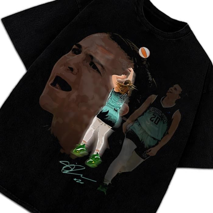 Sabrina Ionescu New York T-Shirt Women Basketball Fan Art Graphic Tee Game Winner