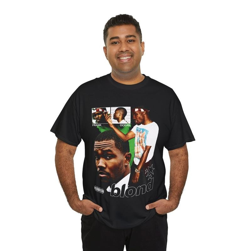 Frank Inspired Blond Vintage Graphic Tee Retro 90s RNB Styled Streetwear Shirt Cotton Menswear Top Tshirt Classic Casual