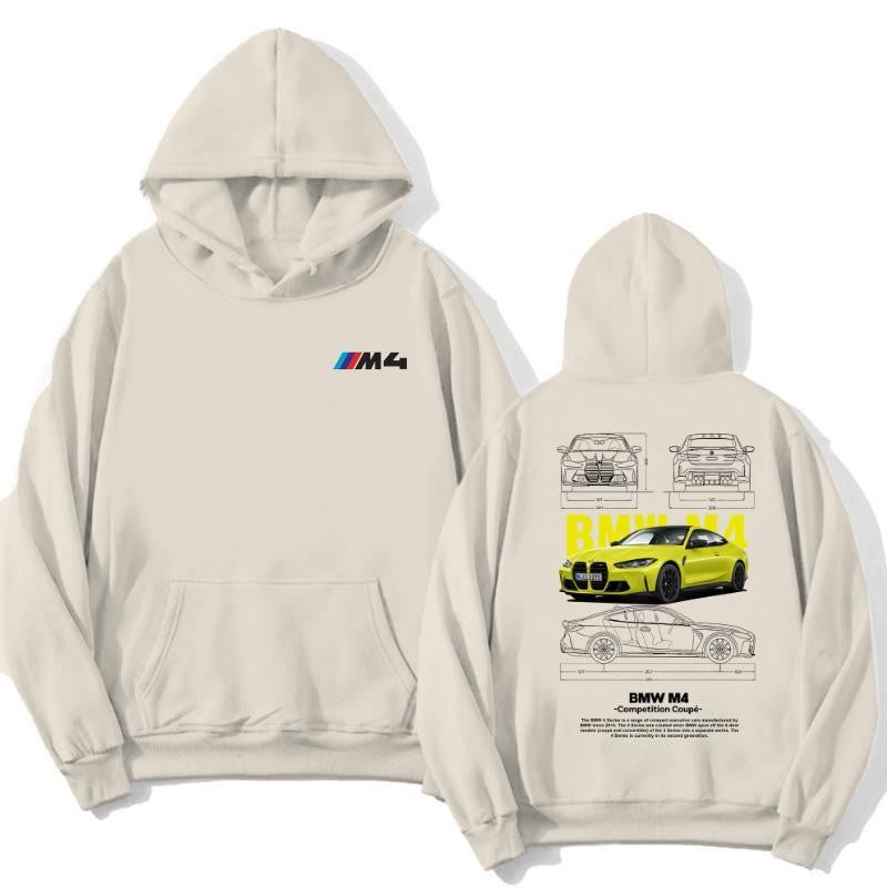 BMW M4 Unisex Hoodie, BMW Seri Pullover Hoodie, Car Merch, Streetwear Clothing, For Men, For Women, Car Enthusiast Shirt, Car Clothing