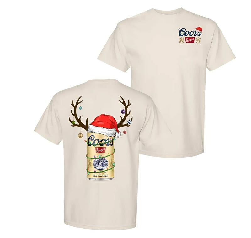 Coors Banquet Christmas Unisex T-Shirt, Classic Cotton Shirt, Funny Drinking Shirt, Full Colors, For Men, For Women