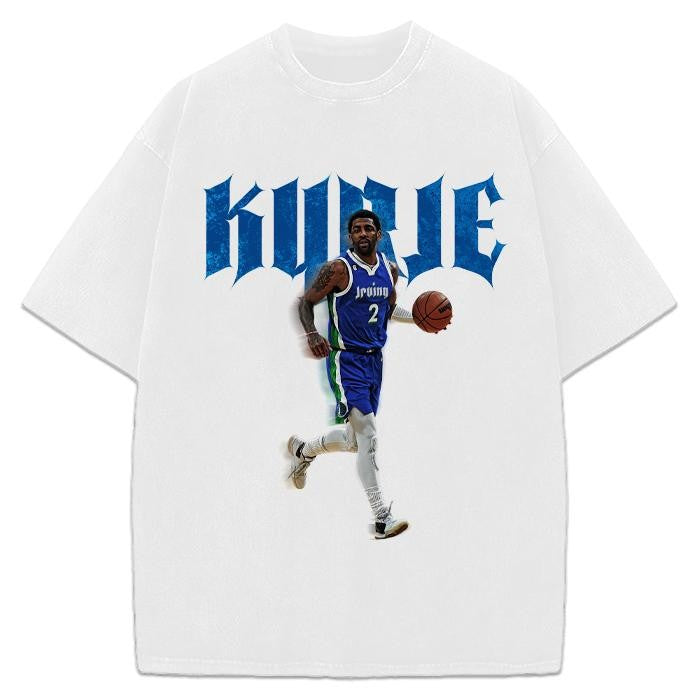 Kyrie Irving T-Shirt Dallas Basketball Custom Design Graphic T-Shirt For Dallas Fans Cotton Menswear