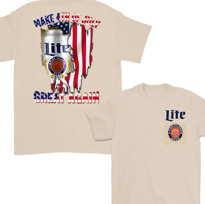 Miler Lite Make 4th of July America Great Again Shirt Unisex
