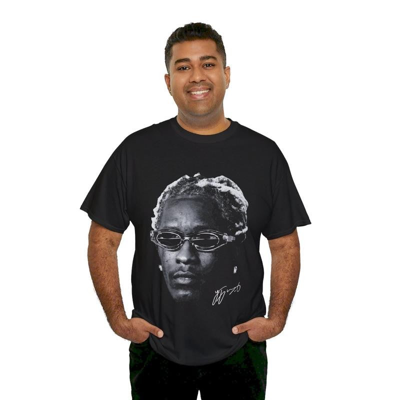Free Thug Hard T-Shirt Rap Tee Concert Merch Free Thugger Slime Season Red Rare Hip Hop Graphic Print Casual Classic Cotton Menswear Retro Top Vintage Comfy Smooth Tshirt Streetwear Crewneck