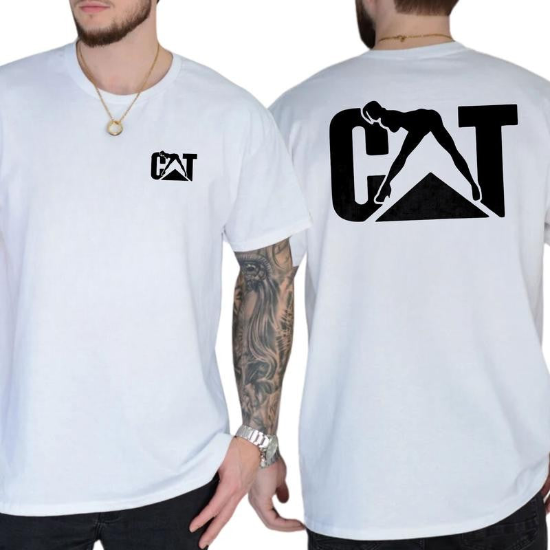 Cat With Woman Shirt, Unisex Classic Fabric Shirt, lady Cat tee, Soft Fabric Short Sleeve Shirt