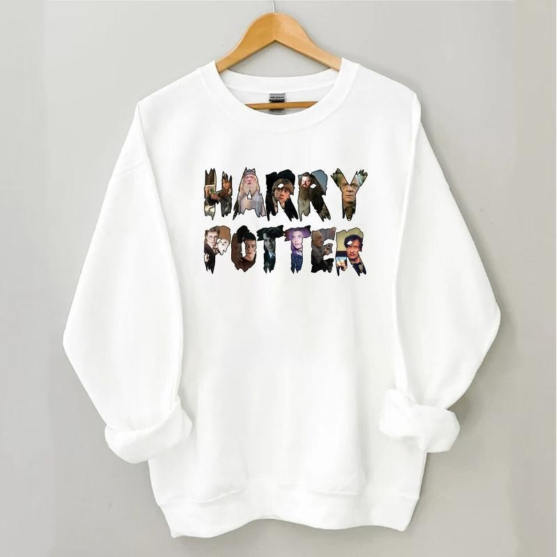 HP Characters Name At Hogwarts Unisex Sweatshirt Hoodie Shirt Cotton Relaxed Fit