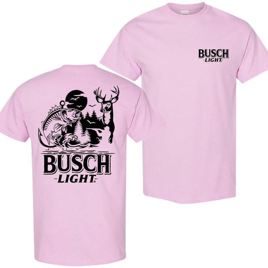 Busch Light -Beer- Busch Light Summer Hunting T-Shirt, Hunting T-Shirt,, Casual Graphic Round Neck T-shirt for Summer, Fashion Top for Daily Wear, T shirt For Men And Women