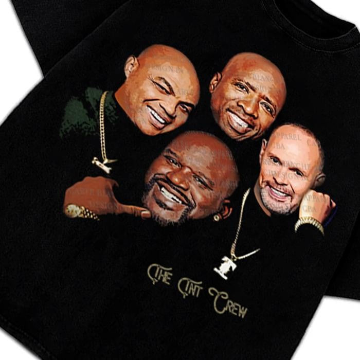 Charles Barkley Shaq Ernie Johnson And Kenny Smith TNT Crew The Last Dance Custom Graphic Tee Basketball Crewneck Cotton Classic Menswear