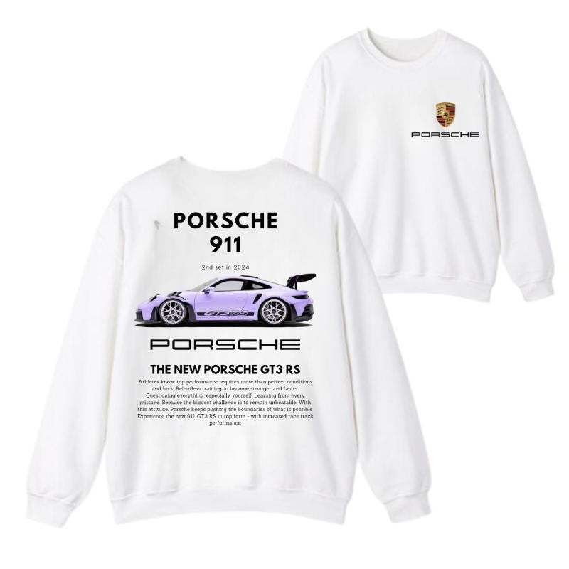 New Porsche 911 GT3 RS 2 side T-shirt, Hoodie, Sweater, Shirt For Men, for Women, Car Enthusiast Shirt, Car Clothing Classic Cotton graphic hoodies