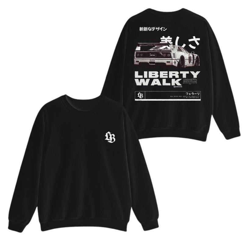 Ferrariii F40 Liberty Walk Retro T-shirt, Hoodie, Sweater, Car Enthusiast Shirt, Car Clothing, 90's Car, Unisex, Vintage car shirt Classic Cotton