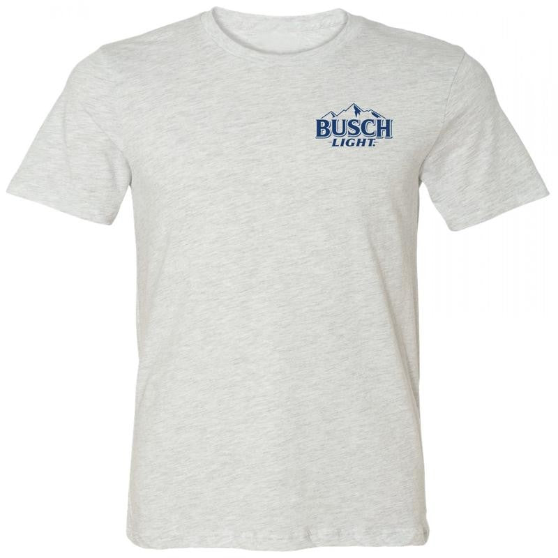 BUSCH LIGHT, BEER, Busch Light Six Pack Front and Back Print T-Shirt, Busch Light Beer Tshirt, Casual Graphic Round Neck T-shirt for Summer, Fashion for Daily Wear