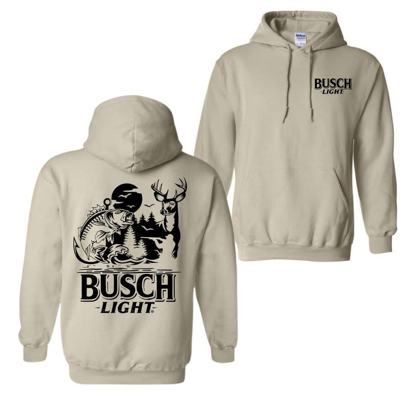 Busch Light Sand Hoodie - Hoodies For Country Boys, Hunting & Fishing Graphic, Outdoor Adventure Hoodie