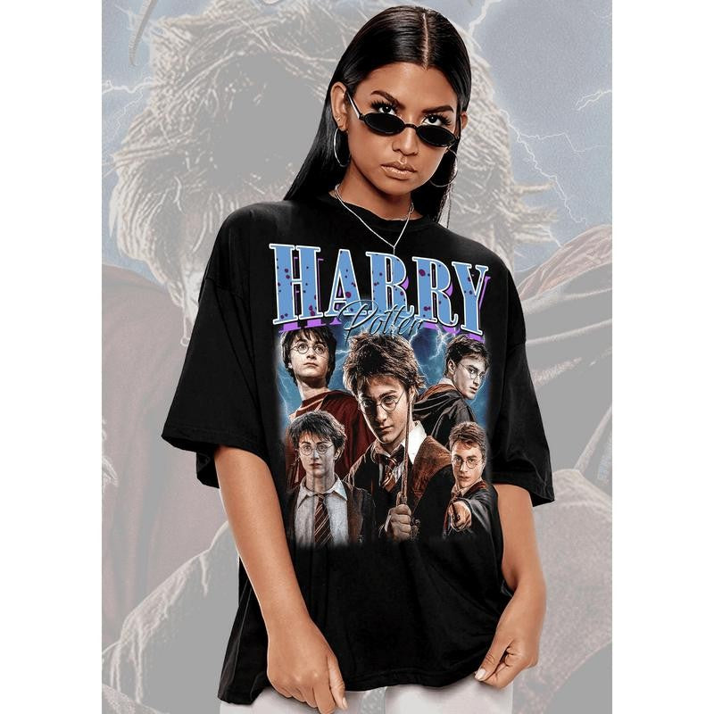 Harry Potter Vintage Unisex Shirt Vintage Harry Potter Shirt Harry Potter 90S Retro Design Graphic Tee Shirt Unisex   - Hoodie - Tshirt, T-Shirt For Men, Women, Clothing