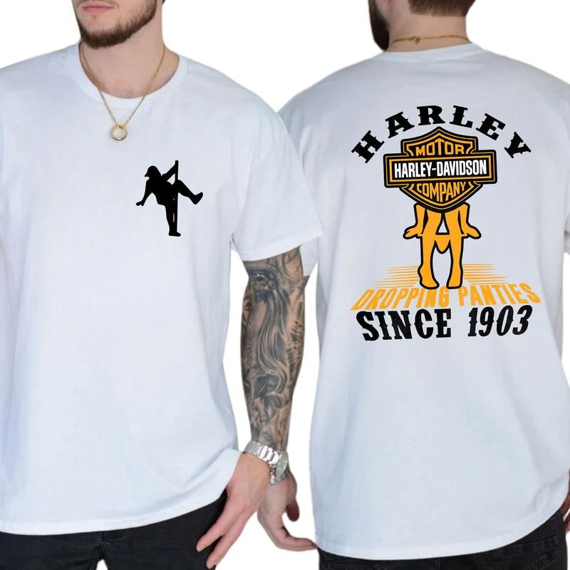 Harley Davidson Graphic Shirt - Bold and Fun Biker Statement Tee, Soft Fabric Short Sleeve Shirt