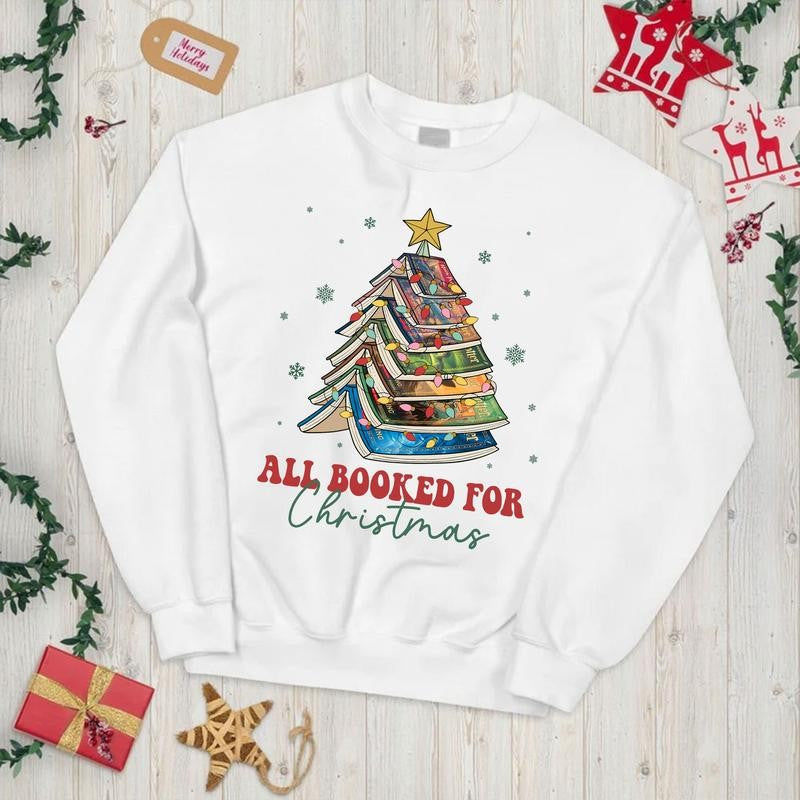 HP All Booked For Chritmas Unisex Sweatshirt, Hogwarts Unisex T-Shirt, Harry Hoodie Check Cotton Fit