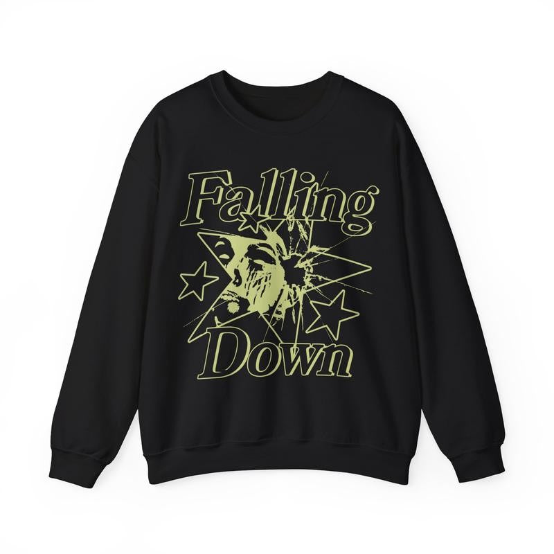 Falling Down Heavy Blendâ„¢ Sweater HipHop Styled Casual Streetwear 90s Vintage Retro Outerwear Classic Cotton Crewneck Sweatshirt
