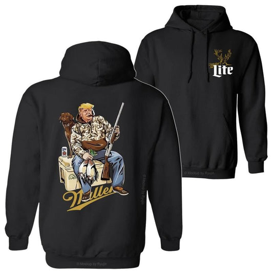 Hunter Trum With Miller Lite 2 Siders Hoodie & Sweatshirt, Unisex Sport Hoodie & Sweatshirt Fashion Crewneck Comfort