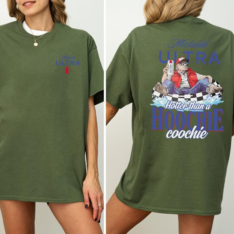 Michelob Swish Ultra Graphic Shirt for Men and Women, Funny Drink Shirt, Summer Clothing, Cotton Fabric Tshirt, Printed Women's Top, Casual Womenswear