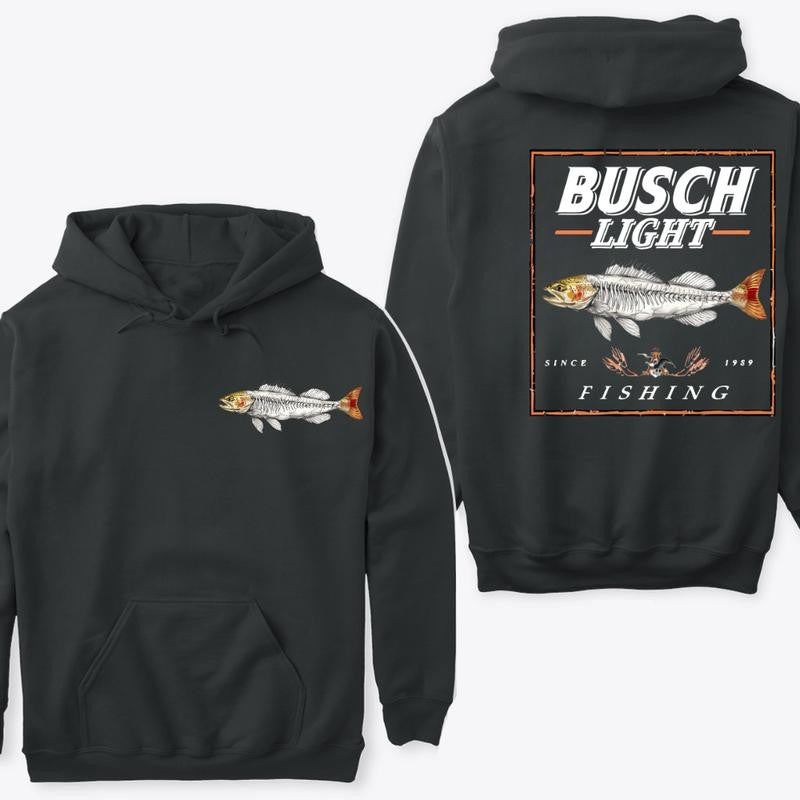 BUSCH LIGHT, BEER, Fishing Hunter HOODIE, For Men, For Women, Casual Graphic, Fashion Men's Top for Daily Wear