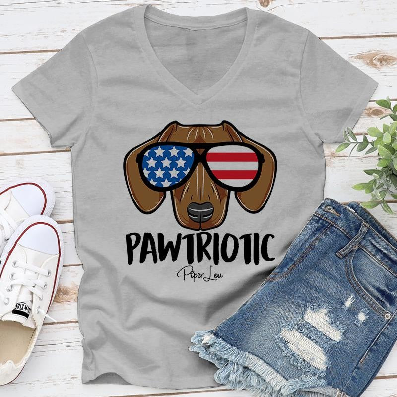 Pawtriotic Apparel, Proudly Printed In The USA, Tee / Tank / V Neck Gray / White / Blue / Hot Pink / Orange, #sassy #cute #blackprint