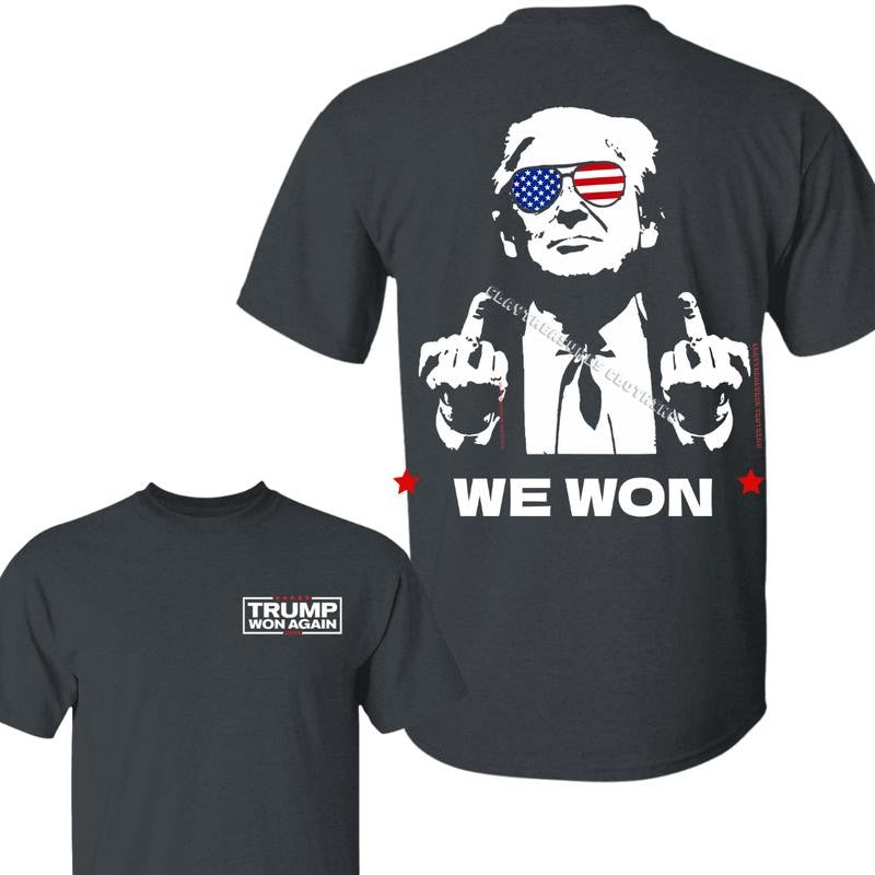 Trump Won Again 2024 Unisex T-Shirt, Trum Vance Shirt, We Won, Election 2024, Gift for Trump Supporter, Full Size