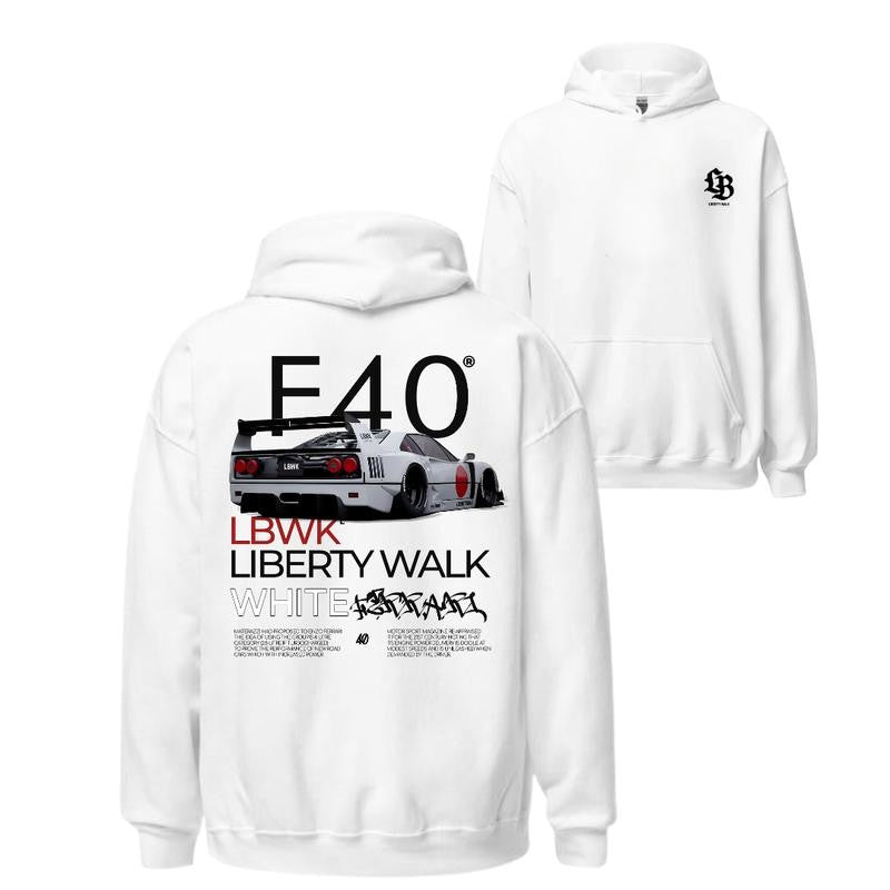 Ferrari F40 Liberty Walk T-shirt, Hoodie, Sweater, Car Enthusiast Shirt, Car Clothing, Unisex, Vintage car shirt