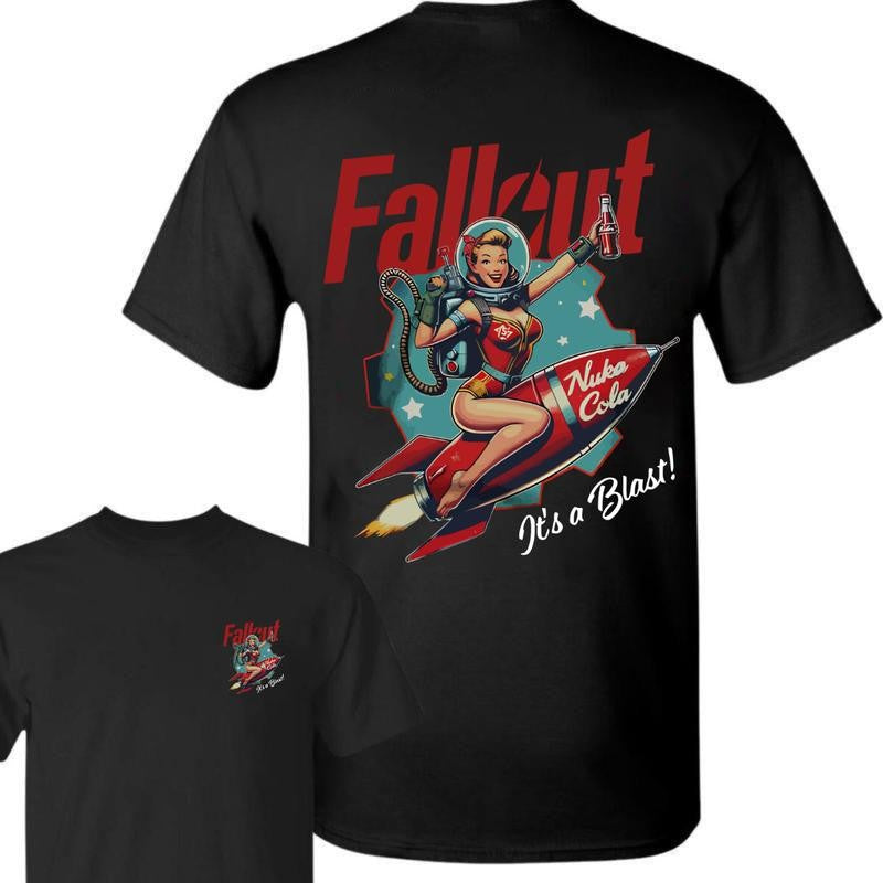 Nuka Coca Fallout Vintage T-shirt/ Hoodie, Vintage Unisex T-Shirt for Man and Women, 100% Cotton Sleeve, Retro  Tops Fashion