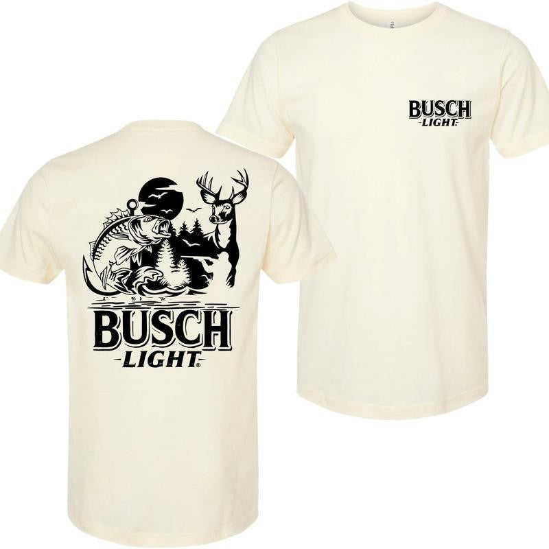 Busch Light -Beer- Busch Light Summer Hunting T-Shirt, Hunting T-Shirt,, Casual Graphic Round Neck T-shirt for Summer, Fashion Top for Daily Wear, T shirt For Men And Women
